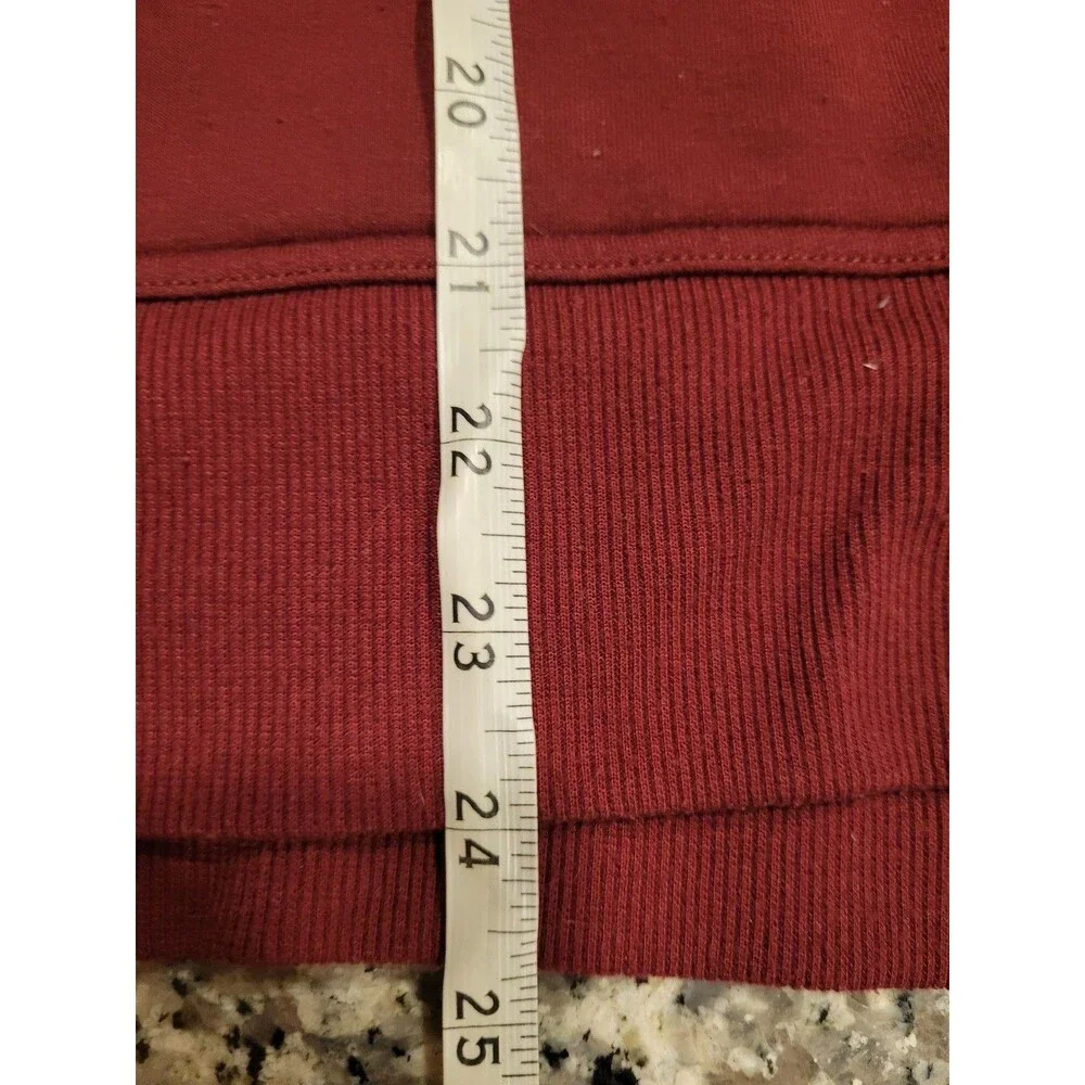 Athletic Works Hoodie Boys L 12-14 Burgundy Pullover‎ Hooded Pocket Sweatshirt